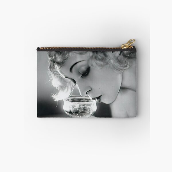 Item preview, The glamorous life - Jazz age roaring twenties blond flapper sipping champagne black and white photograph designed and sold by Astrid Arkhangelsky.