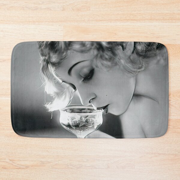 Item preview, The glamorous life - Jazz age roaring twenties blond flapper sipping champagne black and white photograph designed and sold by Astrid Arkhangelsky.