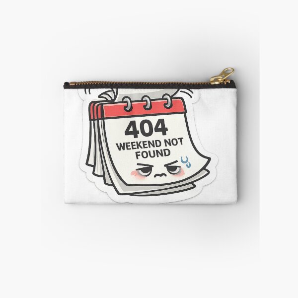 Item preview, 404 Weekend Not Found Sticker designed and sold by CodePaws Creations.