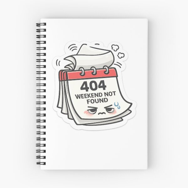 Item preview, 404 Weekend Not Found Sticker designed and sold by CodePaws Creations.