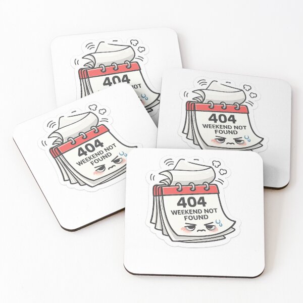 Item preview, 404 Weekend Not Found Sticker designed and sold by CodePaws Creations.