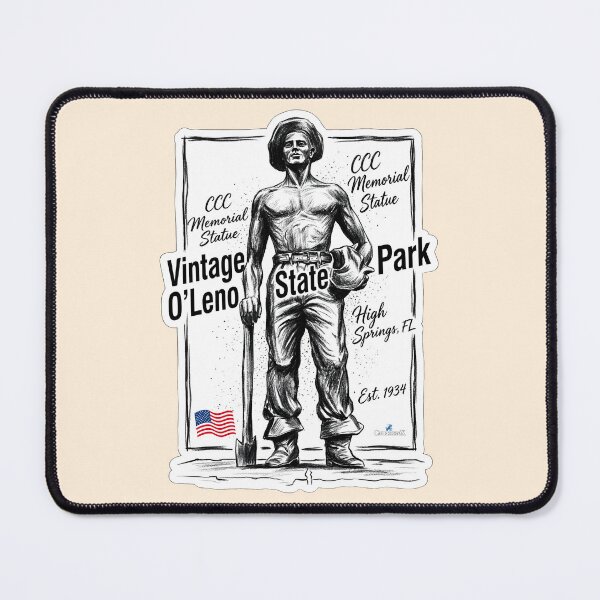 Item preview, Vintage O'Leno State Park CCC Statue designed and sold by EvergreenPark - Tee Studio.