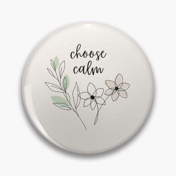 Item preview, Choose Calm Mindful Reflection Minimal Botanical Line Art designed and sold by GemsAnatomy.