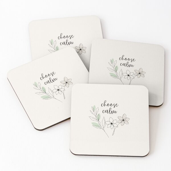 Item preview, Choose Calm Mindful Reflection Minimal Botanical Line Art designed and sold by GemsAnatomy.