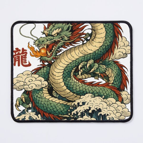 Item preview, Japanese dragon illustration, ukiyo-e design designed and sold by JpnArts-Sak981.