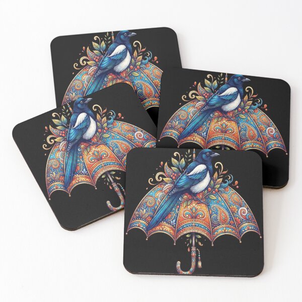 Item preview, Mixed media occult tarot magpie painting designed and sold by truc6424.