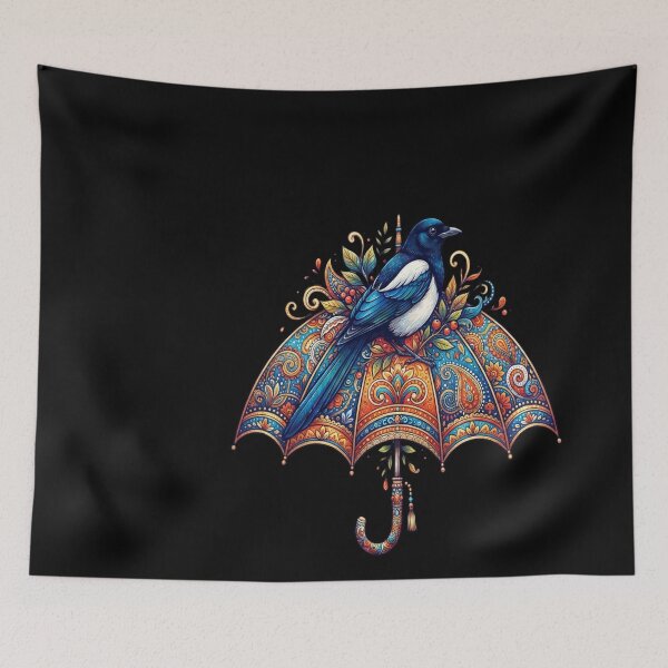 Item preview, Mixed media occult tarot magpie painting designed and sold by truc6424.