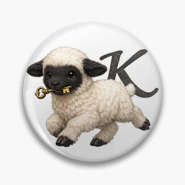 Item preview, Cute Lamb Alphabet Letter Art_K Illustration designed and sold by CottonLamb.