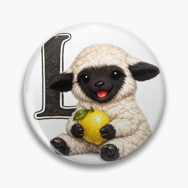 Item preview, Cute Lamb Alphabet Letter Art_L Illustration designed and sold by CottonLamb.