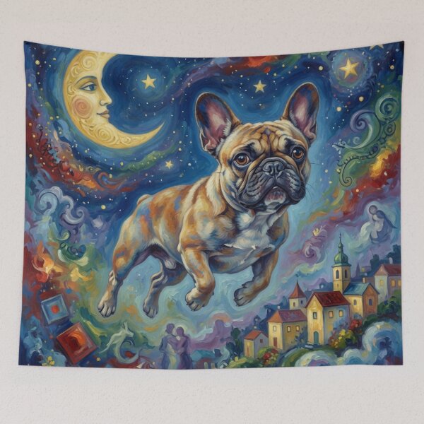 Item preview, Dreaming French Bulldog Under a Celestial Moon designed and sold by cipoprimo.