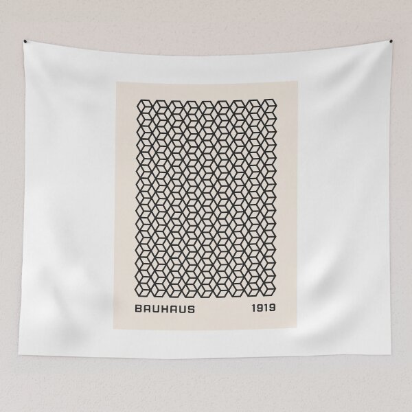 Item preview, Bauhaus Inspired Geometric Cube Pattern designed and sold by BanSosGakCairR.