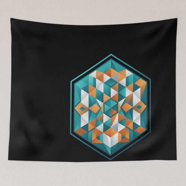 Item preview, Retro Impossible Cube Optical Illusion designed and sold by truc6424.