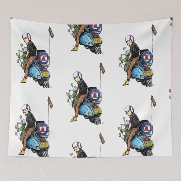 Item preview, Classic Scooter | Retro Scooter Riders | Scooterist, Retro Mod Inspired Art designed and sold by GWARTGB.