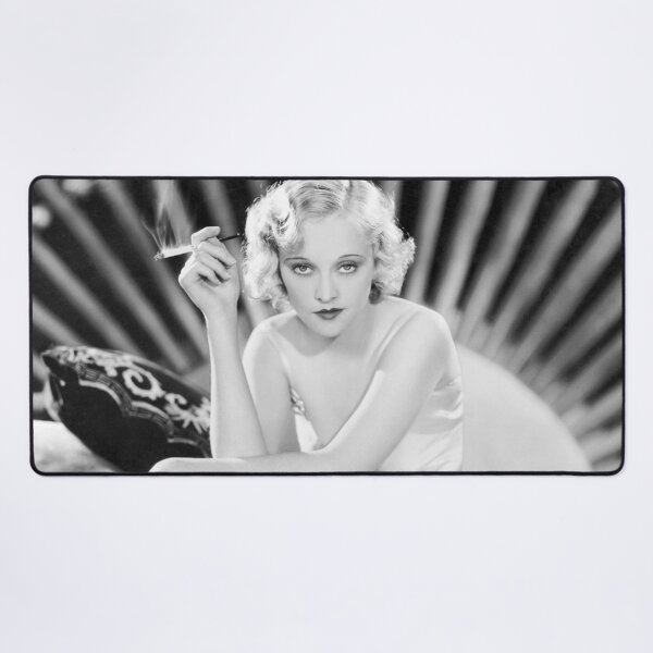 Item preview, Jazz age blond flapper smoking a cigarette fashion and glamour fine art vintage black and white photograph designed and sold by Astrid Arkhangelsky.