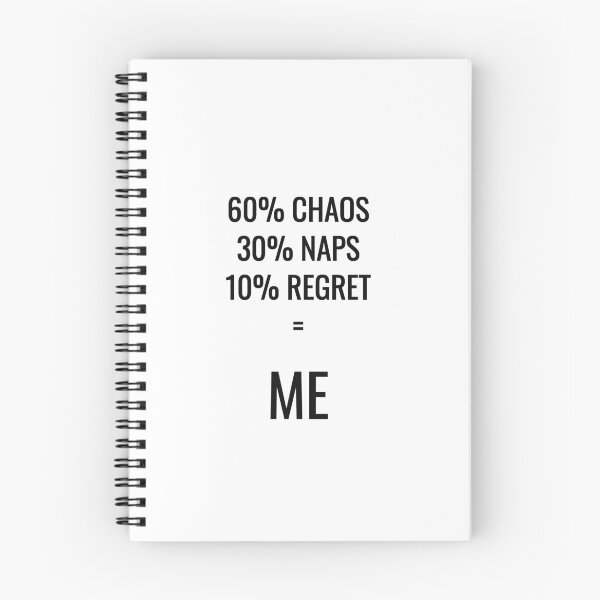 Item preview, 60 Chaos 30 Naps 10 Regret Formula Tee designed and sold by low battery meme design.