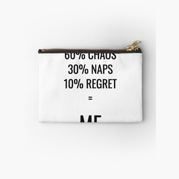 Item preview, 60 Chaos 30 Naps 10 Regret Formula Tee designed and sold by low battery meme design.