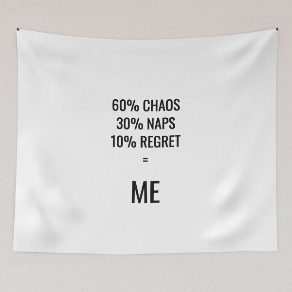 Item preview, 60 Chaos 30 Naps 10 Regret Formula Tee designed and sold by low battery meme design.