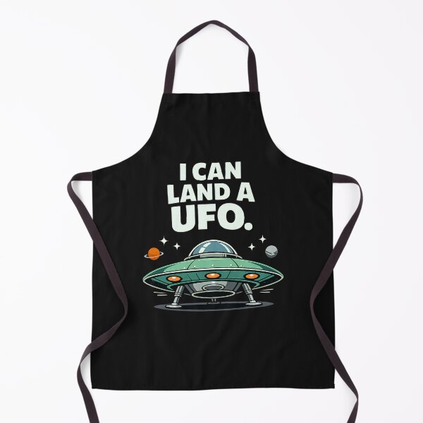 Item preview, I Can Land A UFO Retro Flying Saucer Alien Humor designed and sold by JerdbordinShop.