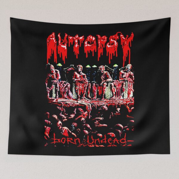 Item preview, Death Metal Skull With Blood Typography designed and sold by DeadTired666.