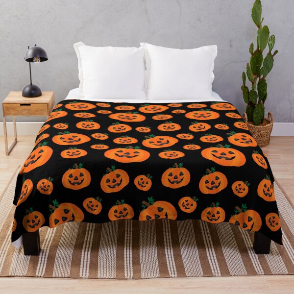 Item preview, Halloween Pumpkins Design, Orange and Black Pumpkin Halloween Pattern designed and sold by bestggraphico.