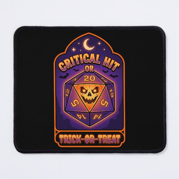 Item preview, Critical Hit or Trick-or-Treat - Halloween D20 Skull designed and sold by Mildly Mystic.