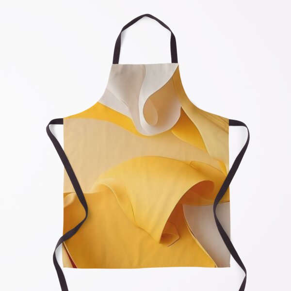 Item preview, Abstract Yellow Liquid Ribbon Waves Smooth Modern 3D Flow designed and sold by LYAN-STORE.