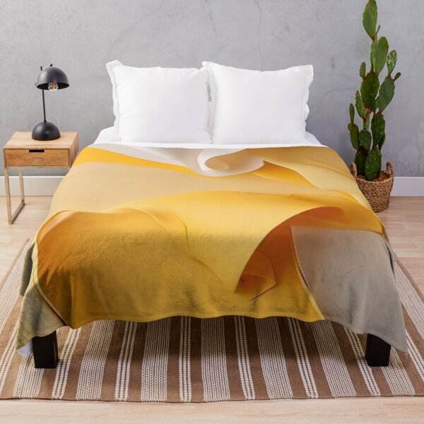 Item preview, Abstract Yellow Liquid Ribbon Waves Smooth Modern 3D Flow designed and sold by LYAN-STORE.