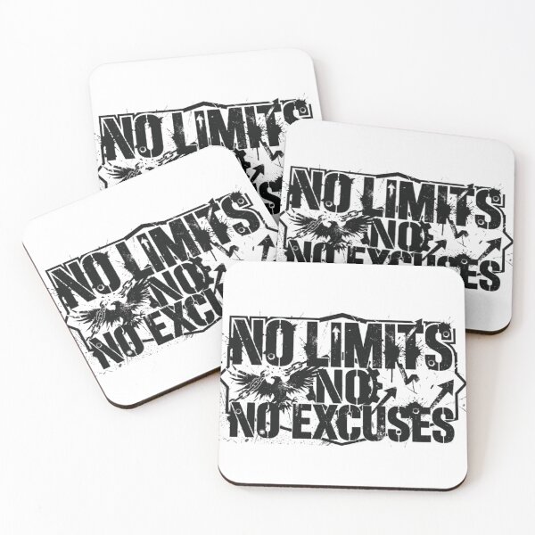 Item preview, No Limits No Excuses Motivational Gym Fitness Quote designed and sold by hoille.