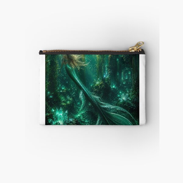 Item preview, Emerald Mermaid in the Deep Ocean designed and sold by WildWondersArt.