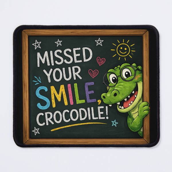 Item preview, Missed Your Smile Crocodile Funny Back to School Teacher Shirt designed and sold by La-Nuna.