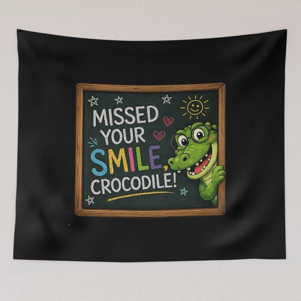 Item preview, Missed Your Smile Crocodile Funny Back to School Teacher Shirt designed and sold by La-Nuna.