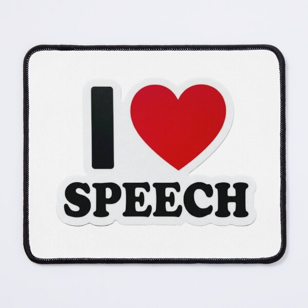 Item preview, I Love Speech Gift Cute Speech Language Pathology Art Graphic SLP Present for Pathologists designed and sold by raedattia.