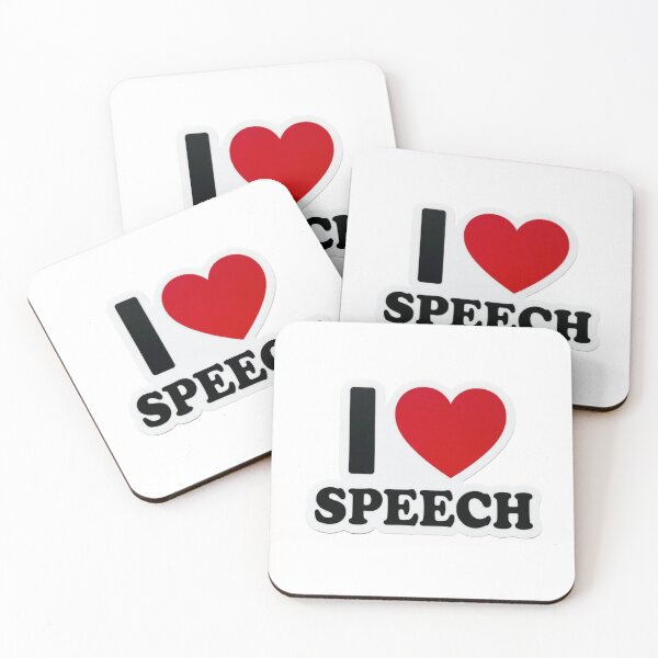 Item preview, I Love Speech Gift Cute Speech Language Pathology Art Graphic SLP Present for Pathologists designed and sold by raedattia.