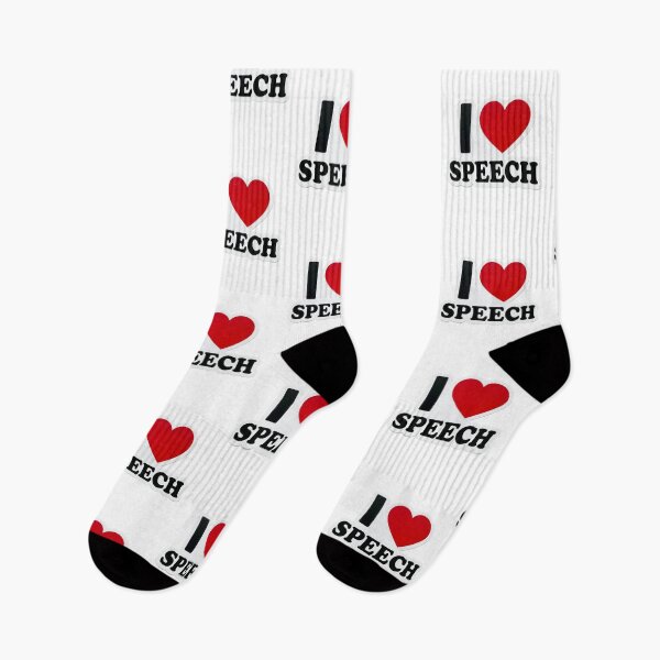 Item preview, I Love Speech Gift Cute Speech Language Pathology Art Graphic SLP Present for Pathologists designed and sold by raedattia.