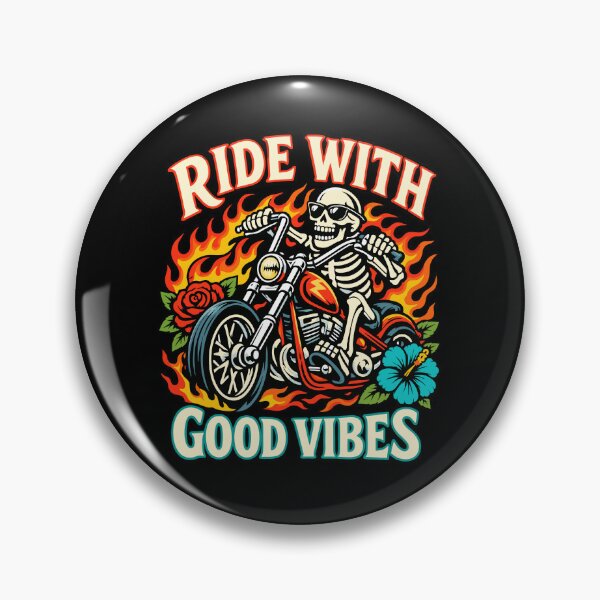Item preview, Skeleton and chopper with good vibes designed and sold by Imprearte.