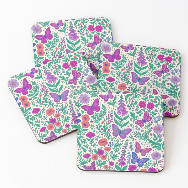 Item preview, Colorful Butterfly Floral Garden Seamless Pattern designed and sold by FashioonTrends.