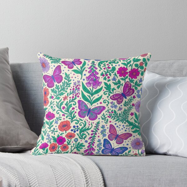 Item preview, Colorful Butterfly Floral Garden Seamless Pattern designed and sold by FashioonTrends.
