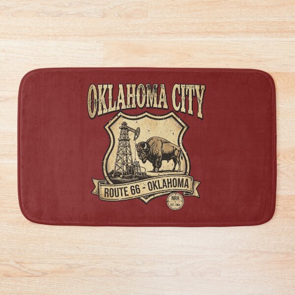 Item preview, Vintage Route 66 Oklahoma City bison patch designed and sold by Normandy Road Heritage.