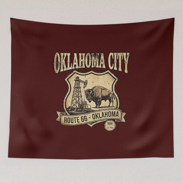 Item preview, Vintage Route 66 Oklahoma City bison patch designed and sold by Normandy Road Heritage.