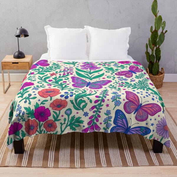 Item preview, Colorful Butterfly Floral Garden Seamless Pattern designed and sold by FashioonTrends.
