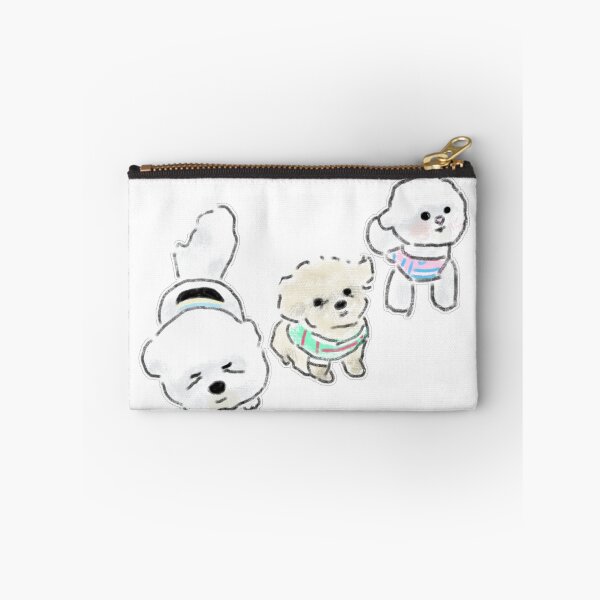 Item preview, Three Puppies in Cute Clothes Bichon Art designed and sold by raun.draw.