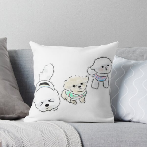 Item preview, Three Puppies in Cute Clothes Bichon Art designed and sold by raun.draw.