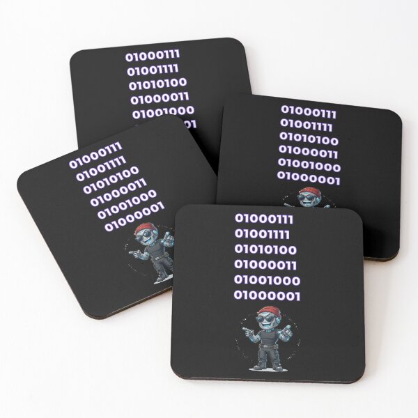 Item preview, GOTCHA Binary Code Robot – Funny Programmer Coder Gift designed and sold by GLITCH & SOUL.