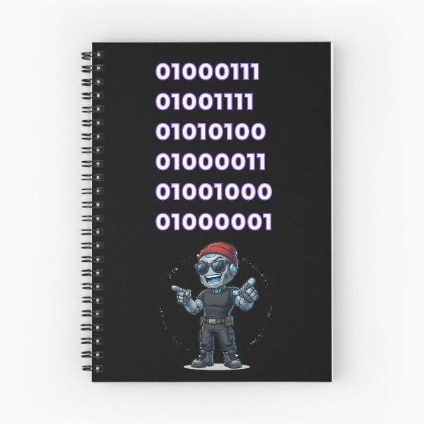 Item preview, GOTCHA Binary Code Robot – Funny Programmer Coder Gift designed and sold by GLITCH & SOUL.