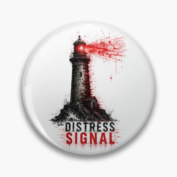 Item preview, DISTRESS SIGNAL – Glitch Lighthouse Horror Design designed and sold by UnglaublichGut.