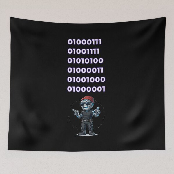 Item preview, GOTCHA Binary Code Robot – Funny Programmer Coder Gift designed and sold by GLITCH & SOUL.