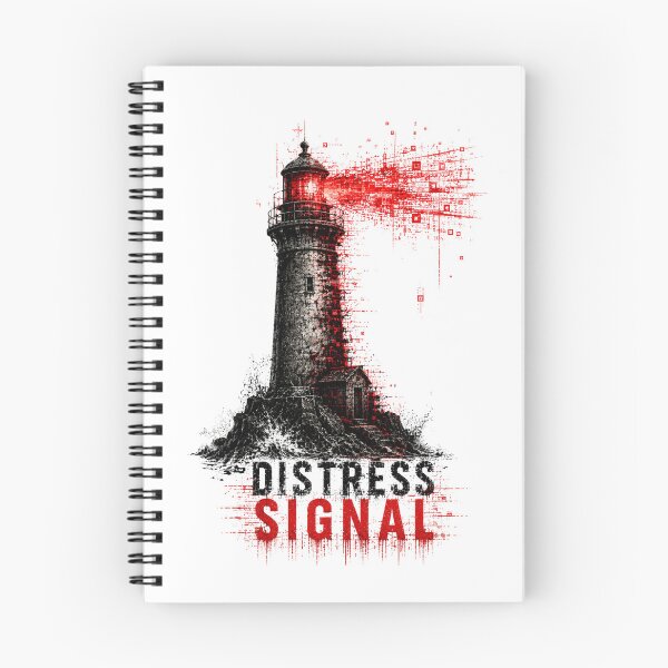 Item preview, DISTRESS SIGNAL – Glitch Lighthouse Horror Design designed and sold by UnglaublichGut.