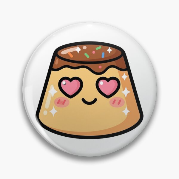 Item preview, Cute Love-Struck Kawaii Pudding Cartoon | Adorable Pudding Sticker & Gift Design designed and sold by Rood Art Studio.