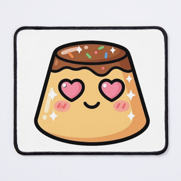 Item preview, Cute Love-Struck Kawaii Pudding Cartoon | Adorable Pudding Sticker & Gift Design designed and sold by Rood Art Studio.