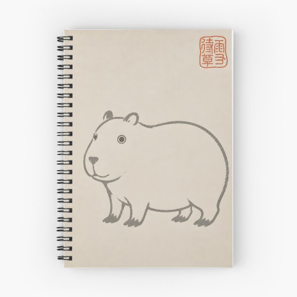 Item preview, Capybara - Japanese Ink Brush Painting designed and sold by mtyk-so.